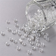 3 mm. transparente, klare glasperler, 50 g